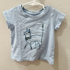 Tea Collection Blue Car Short Sleeve Shirt